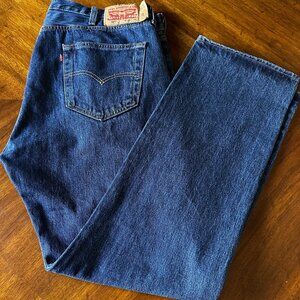 Vintage Mens Levis 501 Original Straight Leg Button Fly Denim Jeans 38x32